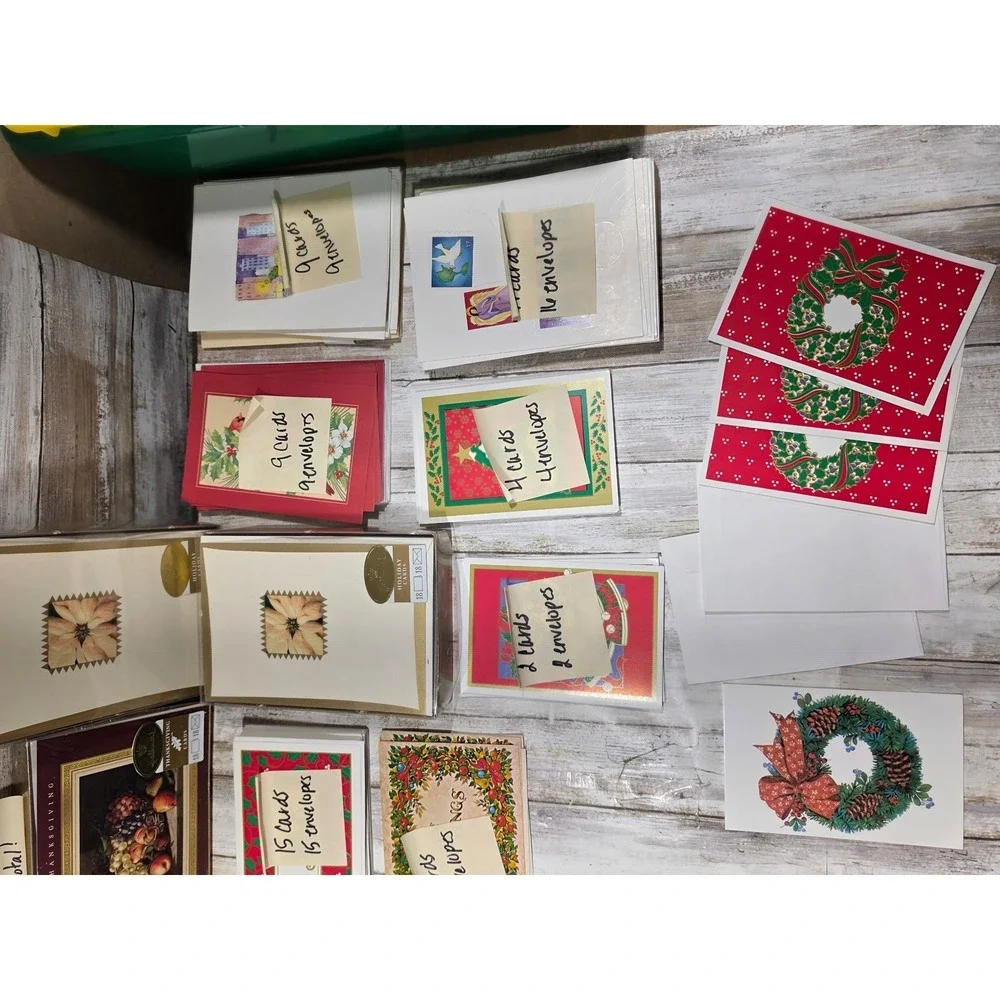 Hallmark Holiday Greeting Card Lot 152 Count Christmas Thanksgiving Envelopes